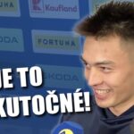 Sebastián Čederle a Maxim Čajkovič po výhre nad Nemeckom