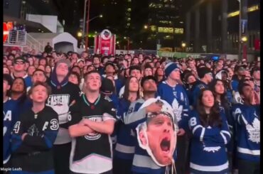 CROWD REACTIONS AT CTC & MAPLE LEAFS SQUARE | BENOIT GAME 3 OT WINNER