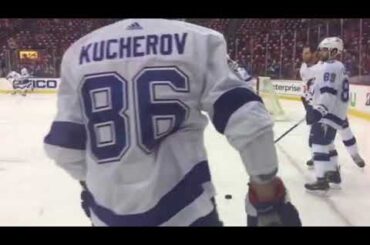 Alex Killorn, Nikita Kucherov Tampa Bay Lightning Puck Work Before Game 4 vs New Jersey Devils