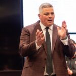 Coach Keefe addresses Devils after a big 3-2 double OT win in Game 3 over the Hurricanes