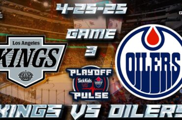 4-25-25 Los Angeles Kings vs Edmonton Oilers Game 3 Game Audio | NHL Playoffs Streamcast & Chat