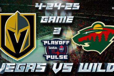 4-24-25 Vegas Golden Knights vs Minnesota Wild Game 3 Game Audio | NHL Playoffs Camecast & Chat