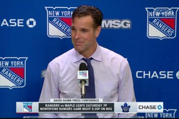 David Quinn Lavishes Praise on Vladislav Namestnikov | New York Rangers Post Game