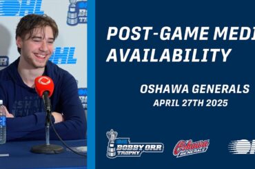 OHL Post-Game Media Availability: Oshawa Generals – April 27, 2025