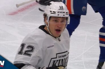 Kings Forecheck Leads To Oilers Turnover, Trevor Moore Goal