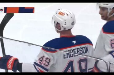 Ty Emberson 1-0 goal vs the Sharks, Mcdavid's 100th point of the 24-25 season- April 16 2025