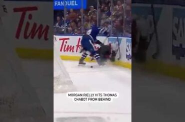 Morgan Rielly Hits Thomas Chabot From Behind 😳