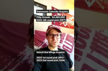 My thoughts on the Filip Hronek trade