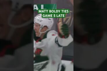 MATT BOLDY TIES GAME 5 LATE FOR WILD VS VEGAS GOLDEN KNIGHTS #hockey #nhl #playoffs #sports #goal