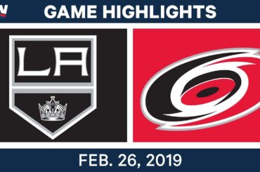 NHL Highlights | Kings vs. Hurricanes - Feb 26, 2019