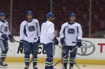 Ben Kuzma tees up Jared McCann for Canucks roster pick