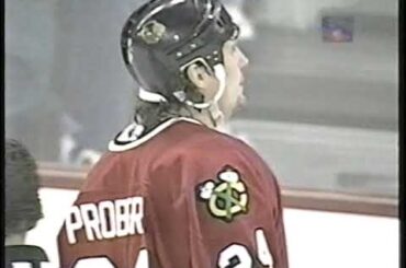 Bob Probert vs Adam Foote (rough) - Apr 16, 1997