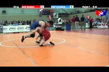 Zach Sanders vs. Matt Cavallaris at 2013 ASICS University Nationals - FS