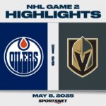 NHL Game 2 Highlights | Oilers vs. Golden Knights - May 8, 2025