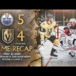 GAME 2 HIGHLIGHTS | Edmonton Oilers 5, Vegas Golden Knights 4 OT