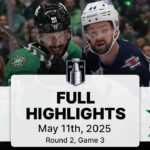 NHL Highlights | Jets vs. Stars | Gm 3 | May 11, 2025