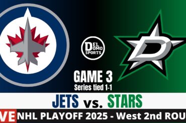 Winnipeg Jets vs Dallas Stars 🏒 NHL Playoffs 2025 Game 3 - Scoreboard & Play-by-Play