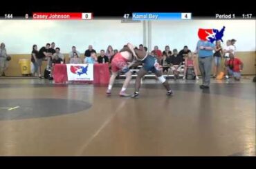 2012 Schoolboy Nat. Duals  144: Casey Johnson vs. Kamal Bey