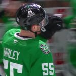 Stars' Thomas Harley's Quick Snap Shot Beats Hellebuyck On Delayed Penalty