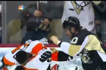 Wayne Simmonds vs Tanner Glass fight . Feb 20th 2013