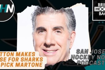Button Makes Case for Sharks To Pick Martone
