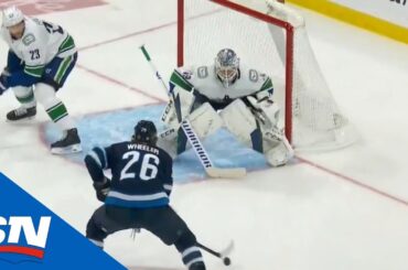Blake Wheeler Drives To The Net And Dekes Braden Holtby For Beautiful Goal