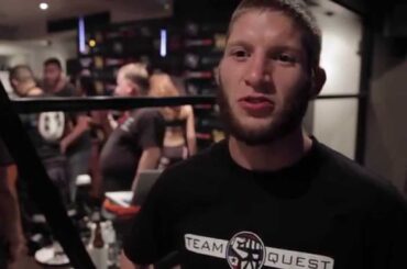 Cole Smith at the weigh ins of Full Metal Dojo 3