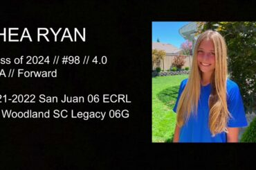 Shea Ryan // Class of 2024 // striker // highlight video // San Juan 06 ECRL // #98