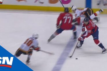 T.J. Oshie Stays Onside, Evgeny Kuznetsov Unleashes Wicked Shot That Beats Mike Smith