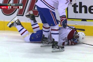 Oliver Ekman-Larsson drills Tomas Plekanec [HD]