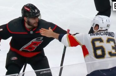 Brad Marchand & Shayne Gostisbehere Go at It | 2025 Stanley Cup Playoffs