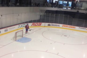 Lars Eller Works On Shot Before Practice