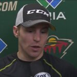 Zach Parise following a game-winning shootout goal