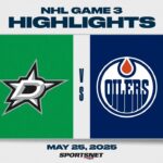 NHL Game 3 Highlights | Stars vs. Oilers - May 25, 2025
