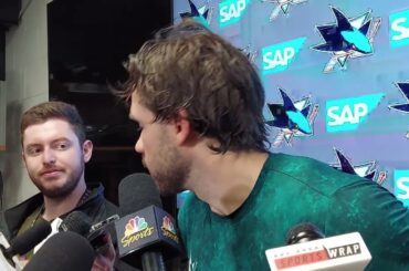 Timothy Liljegren Postgame - |Sharks vs Flames| NHL| 4.7.25