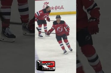 Dawson Mercer NJ Devils Warmups NHL Playoffs #njdevils #short #shorts #shortvideo #shortsvideo
