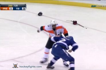 Wayne Simmonds vs Eric Brewer Dec 27, 2011