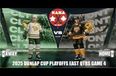 NAHA 2025 Dunlap Cup Playoffs East QF G4 - Charlotte Cougars @ Ontario Tigers (CLT leads 2-1)