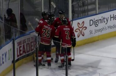 Adam Ruzicka 8th goal in season Stockton Heat (AHL) 19/20