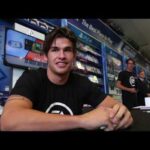 Flames Sean Monahan on location for NHL15 launch