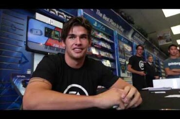Flames Sean Monahan on location for NHL15 launch