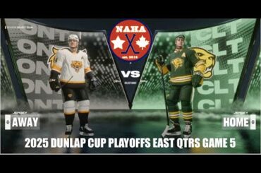 NAHA 2025 Dunlap Cup Playoffs East QF G5 - Ontario Tigers @ Charlotte Cougars (CLT leads 3-1)
