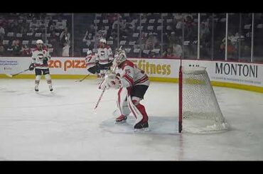 Charlotte Checkers goalie Ken Appleby warms up 5/28/25