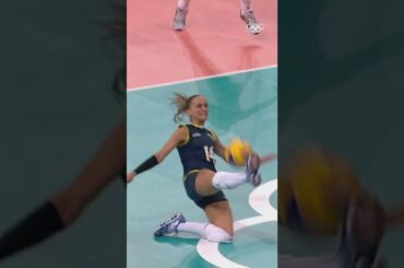This volleyball save is INSANE! 😲 #Shorts