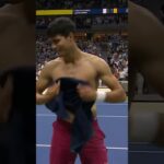 Shirtless Alcaraz gets crowd going WILD! 😂