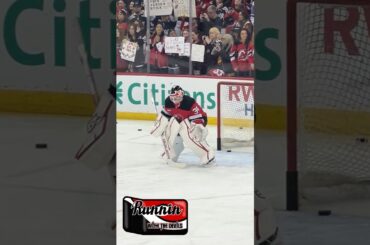 Jake Allen NJ Devils Warmup Saves #njdevils #shorts #shortsvideo #short #shortvideo