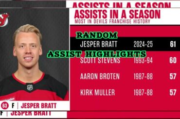 Jesper Bratt Assist Tribute #NJDevils
