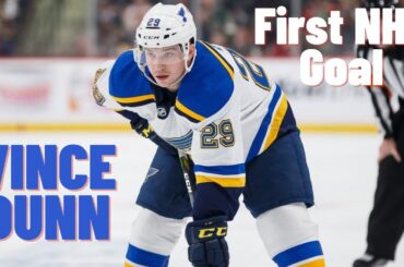 Vince Dunn #29 (St. Louis Blues) first NHL goal Oct 12, 2017