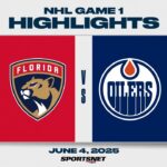 Stanley Cup Final Game 1 Highlights | Panthers vs. Oilers - June 4, 2025