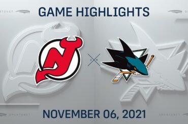 NHL Highlights | Devils vs. Sharks - Nov. 6, 2021